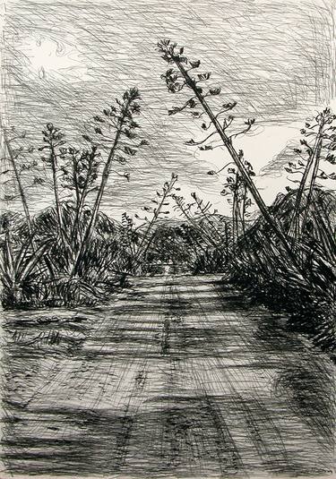 Original Expressionism Landscape Drawing by David Panea