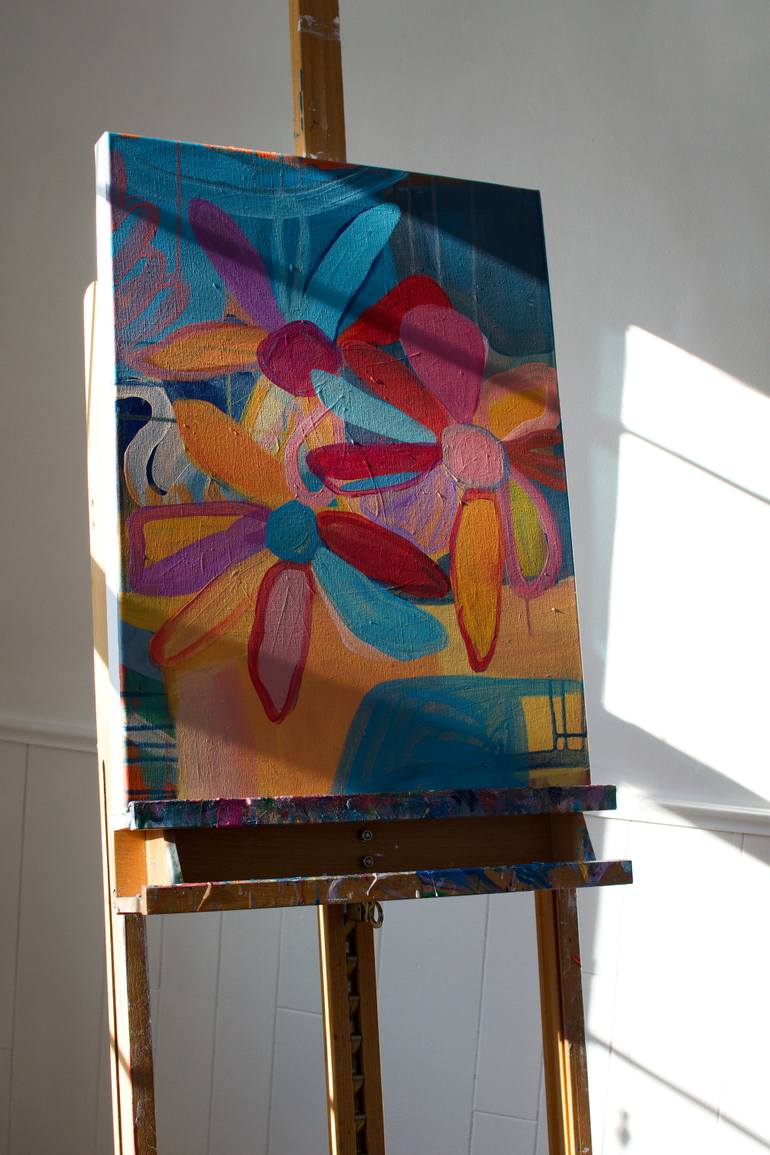 Original Abstract Floral Painting by Chelsea Hart