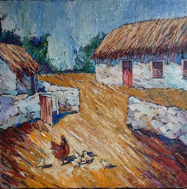 Original Rural life Paintings by ANDRII TRUSHKEVYCH