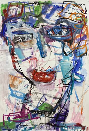 Print of Abstract Expressionism Portrait Paintings by Giselle Fenig
