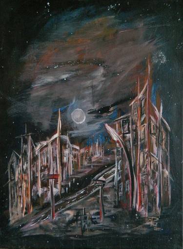 Print of Abstract Cities Paintings by Hans-Joachim C Paul