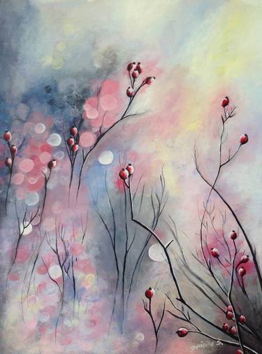 Original Abstract Floral Paintings by Dominika Stec