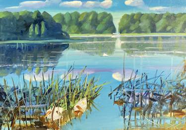 Original Expressionism Landscape Paintings by Vytautas Poska