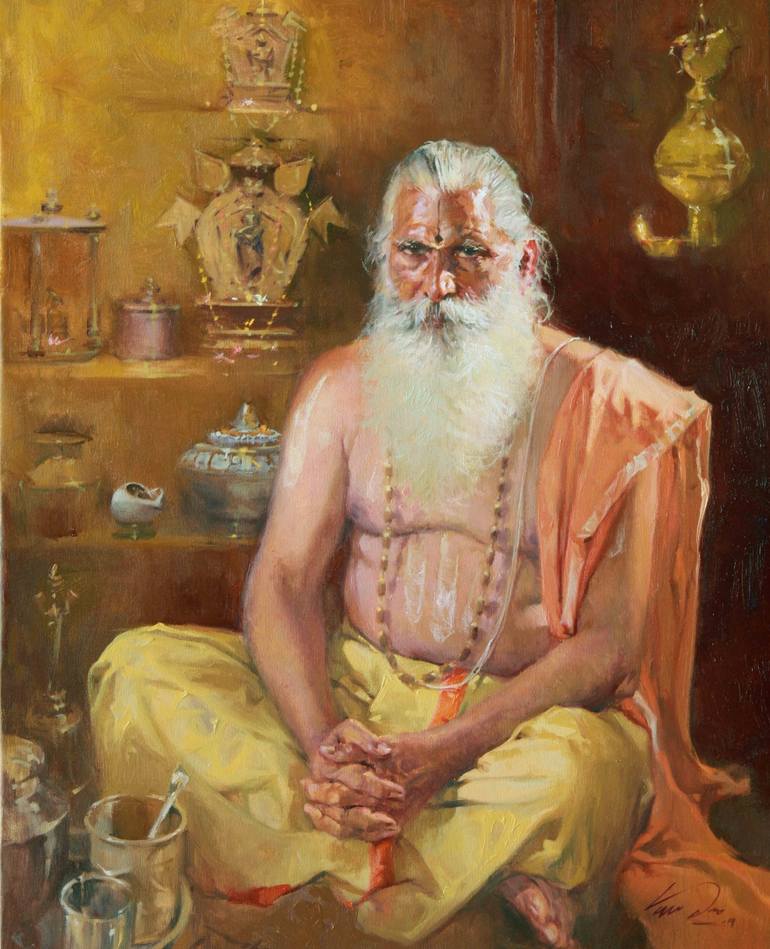 vasudeo kamath oil painting