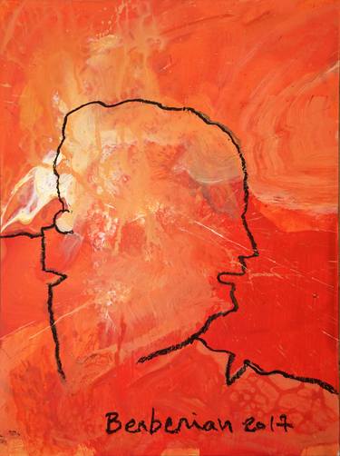 Print of Abstract Expressionism Portrait Paintings by Michel Berberian