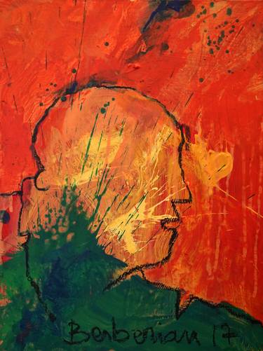 Original Abstract Expressionism Portrait Paintings by Michel Berberian