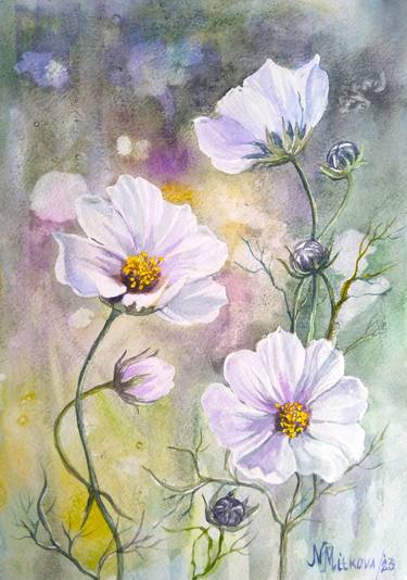 Original Floral Painting by Nina Mitkova