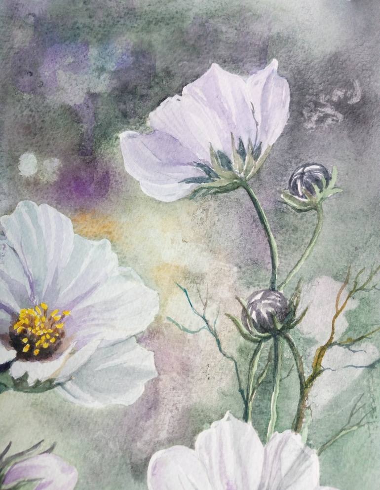 Original Impressionism Floral Painting by Nina Mitkova