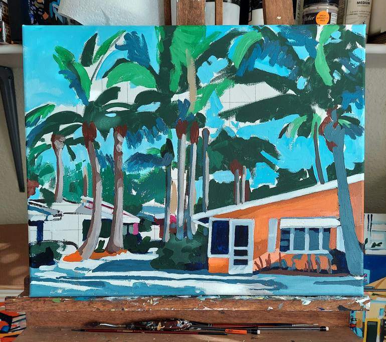 Original Impressionism Beach Painting by Melinda Patrick