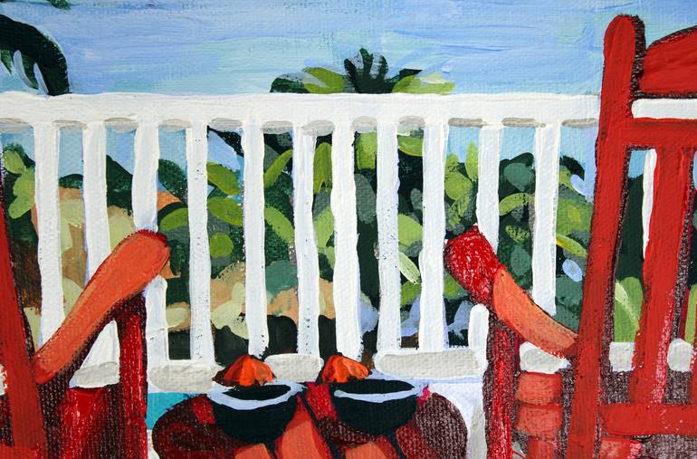 Original Impressionism Beach Painting by Melinda Patrick