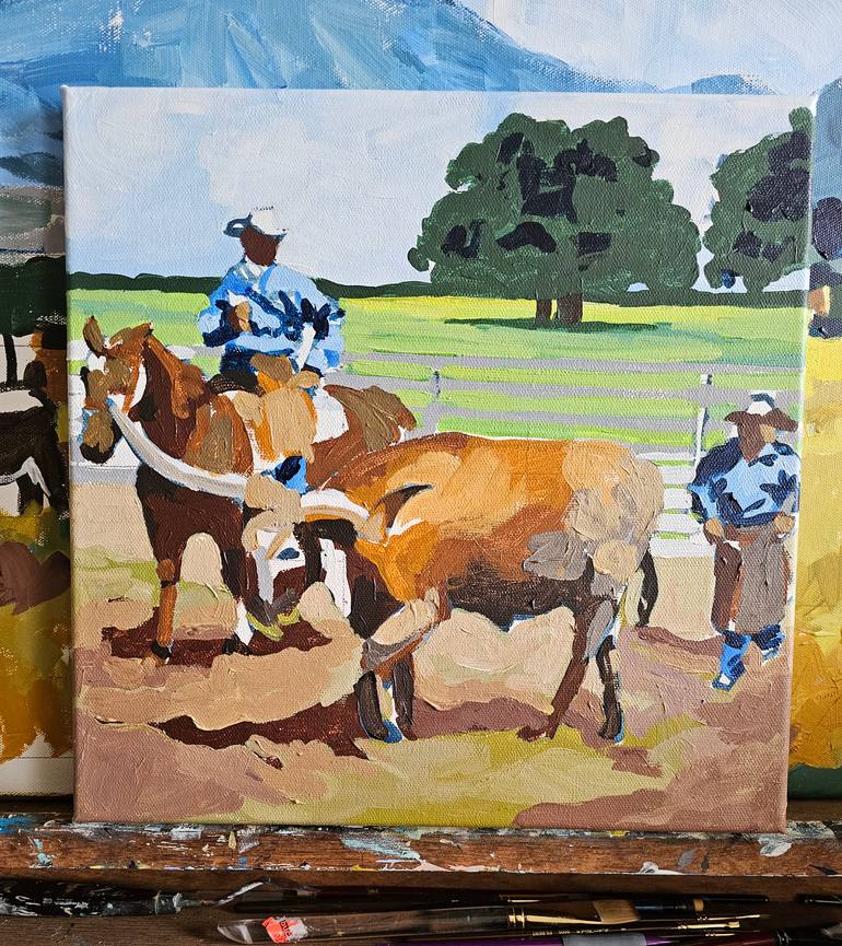 Original Contemporary Horse Painting by Melinda Patrick