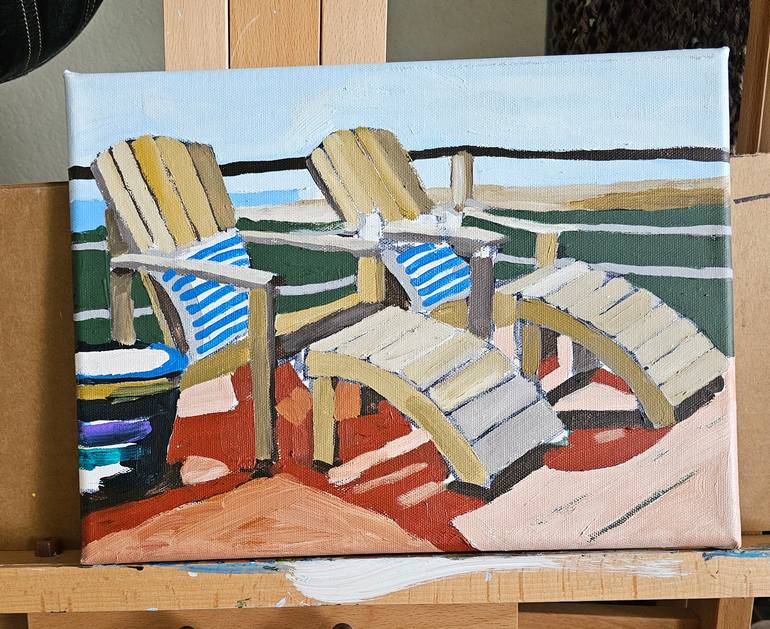 Original Contemporary Beach Painting by Melinda Patrick
