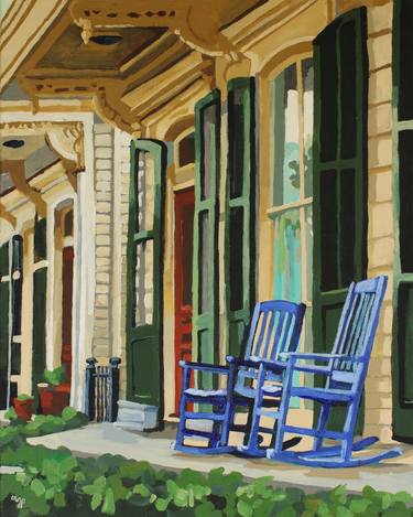 Original Impressionism Architecture Painting by Melinda Patrick