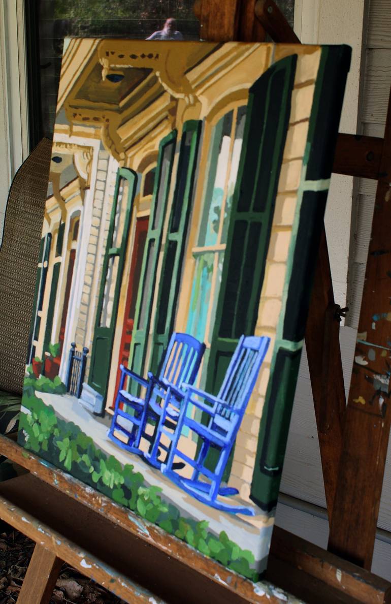 Original Impressionism Architecture Painting by Melinda Patrick
