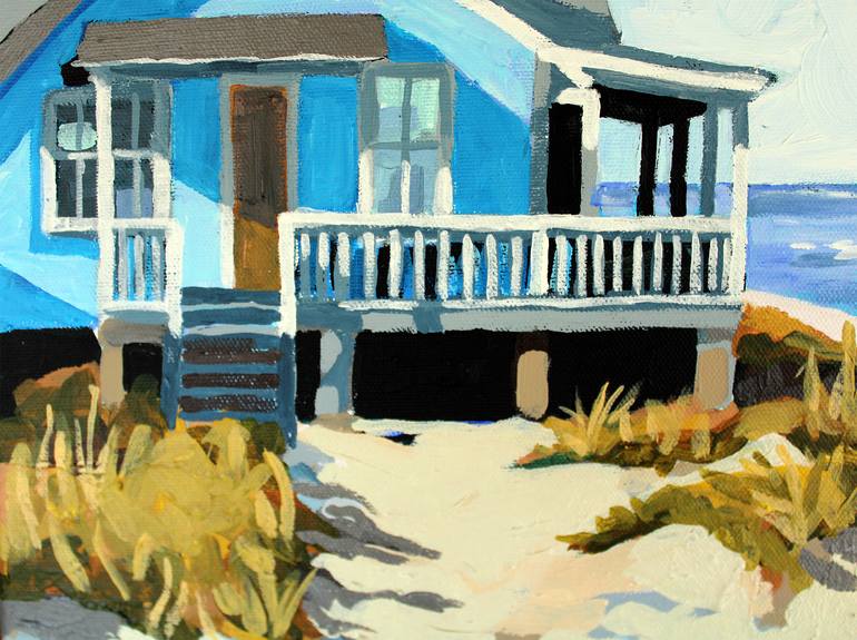 Original Impressionism Beach Painting by Melinda Patrick
