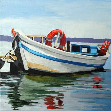 Print of Fine Art Boat Paintings by Melinda Patrick