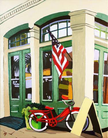Print of Fine Art Bicycle Paintings by Melinda Patrick