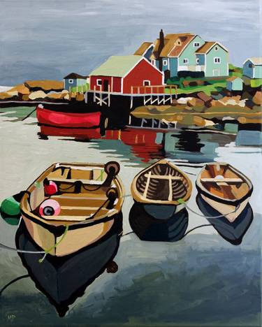 Print of Impressionism Boat Paintings by Melinda Patrick