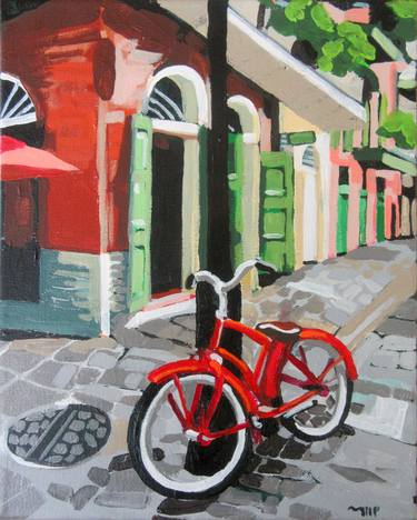 Print of Impressionism Bicycle Paintings by Melinda Patrick