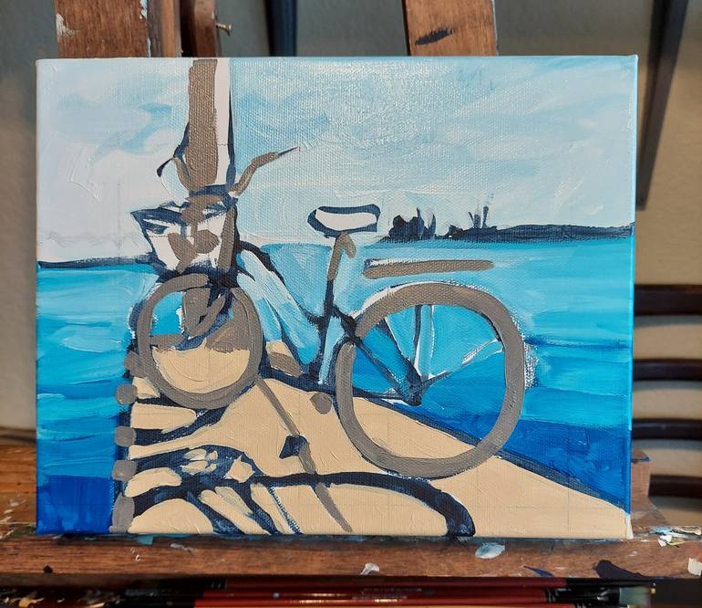 Original Bicycle Painting by Melinda Patrick