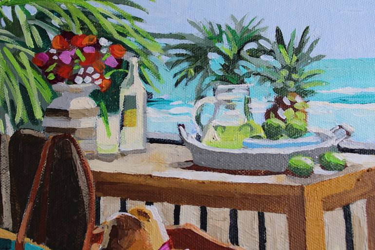 Original Impressionism Beach Painting by Melinda Patrick