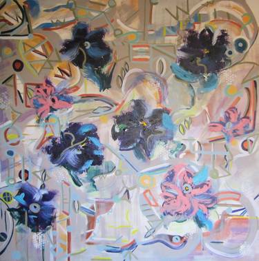 Print of Abstract Expressionism Floral Paintings by Lee PIERCE