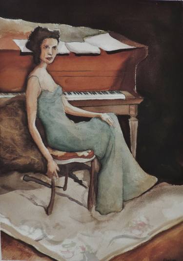Original Women Painting by David Abelson