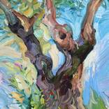 Olive Tree Painting by Lia Aminov