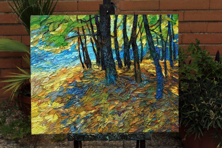 Original Impressionism Nature Painting by Lia Aminov