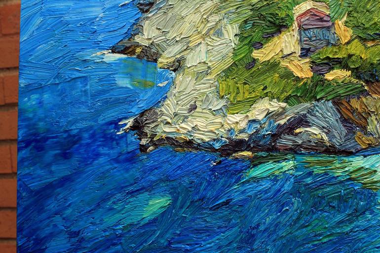 Original Impressionism Seascape Painting by Lia Aminov