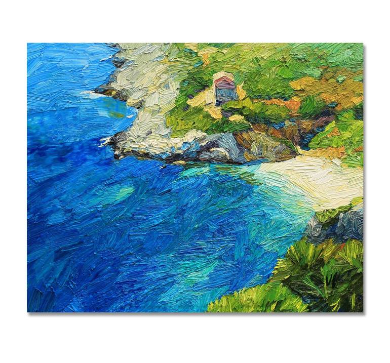 Original Impressionism Seascape Painting by Lia Aminov