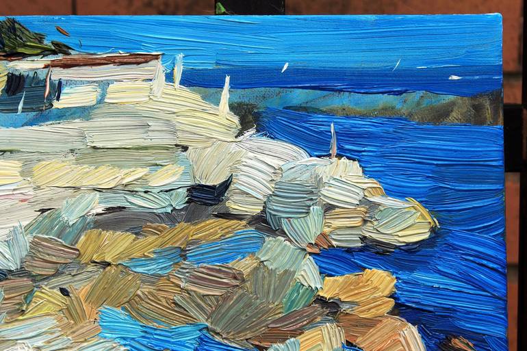 Original Impressionism Seascape Painting by Lia Aminov