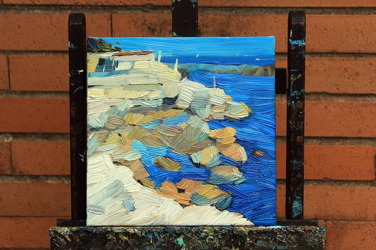 Original Impressionism Seascape Painting by Lia Aminov