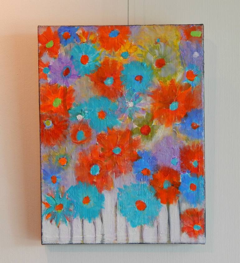 Original Abstract Floral Painting by Natalie Green