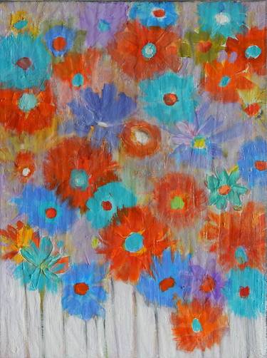 Original Abstract Floral Paintings by Natalie Green