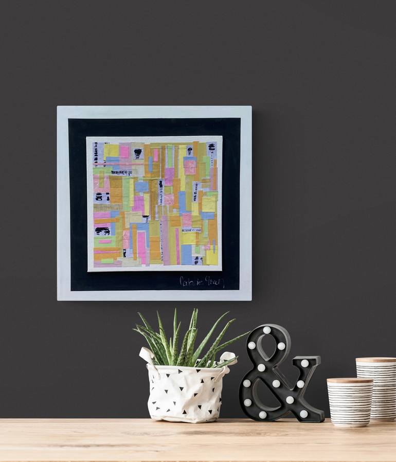Original Abstract Expressionism Abstract Collage by Natalie Green