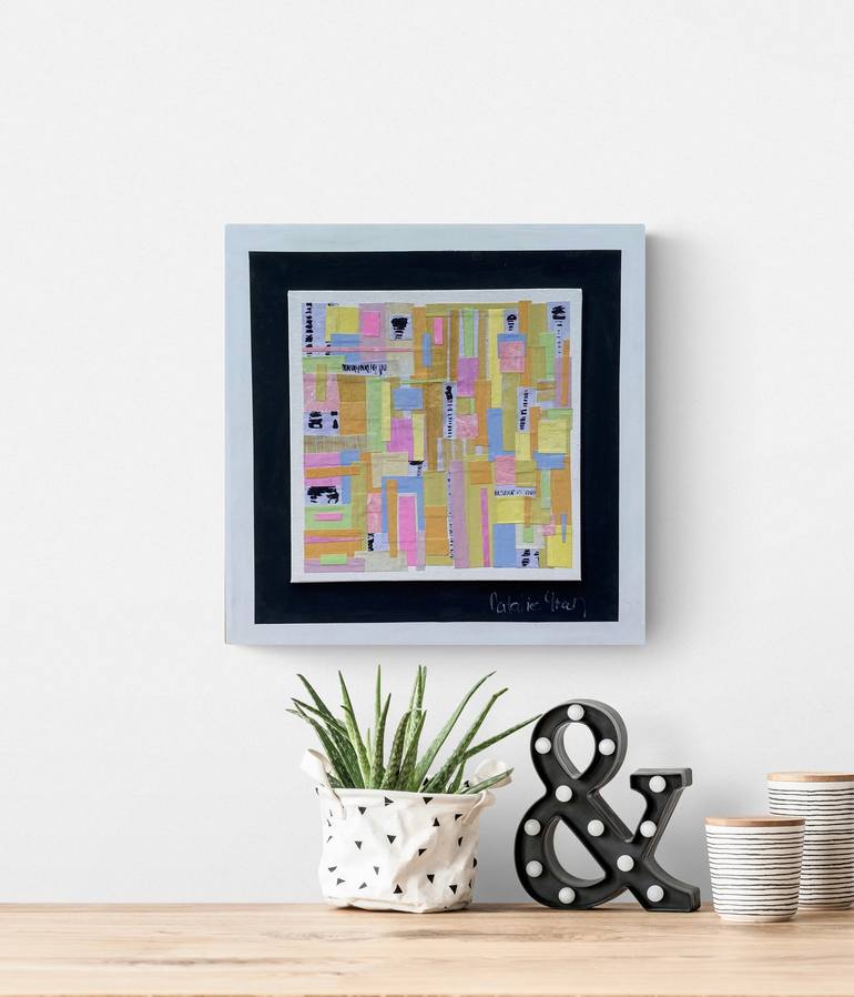 Original Abstract Expressionism Abstract Collage by Natalie Green