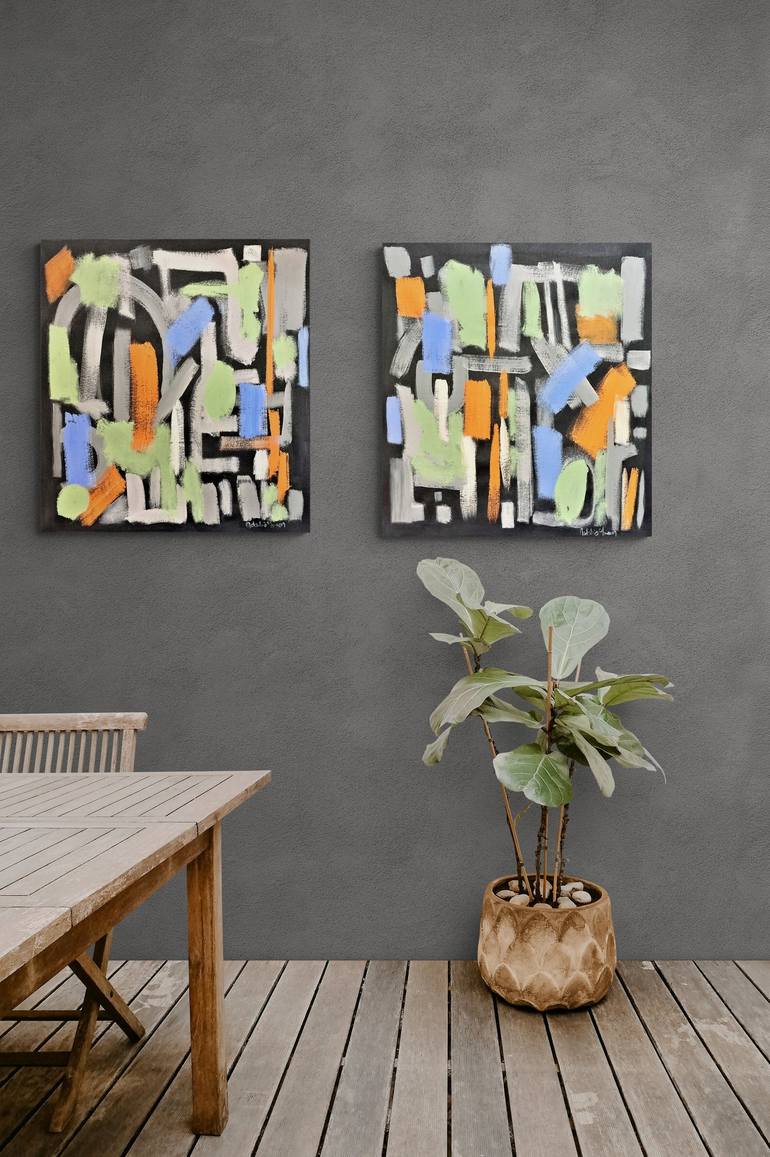 Original Abstract Interiors Painting by Natalie Green