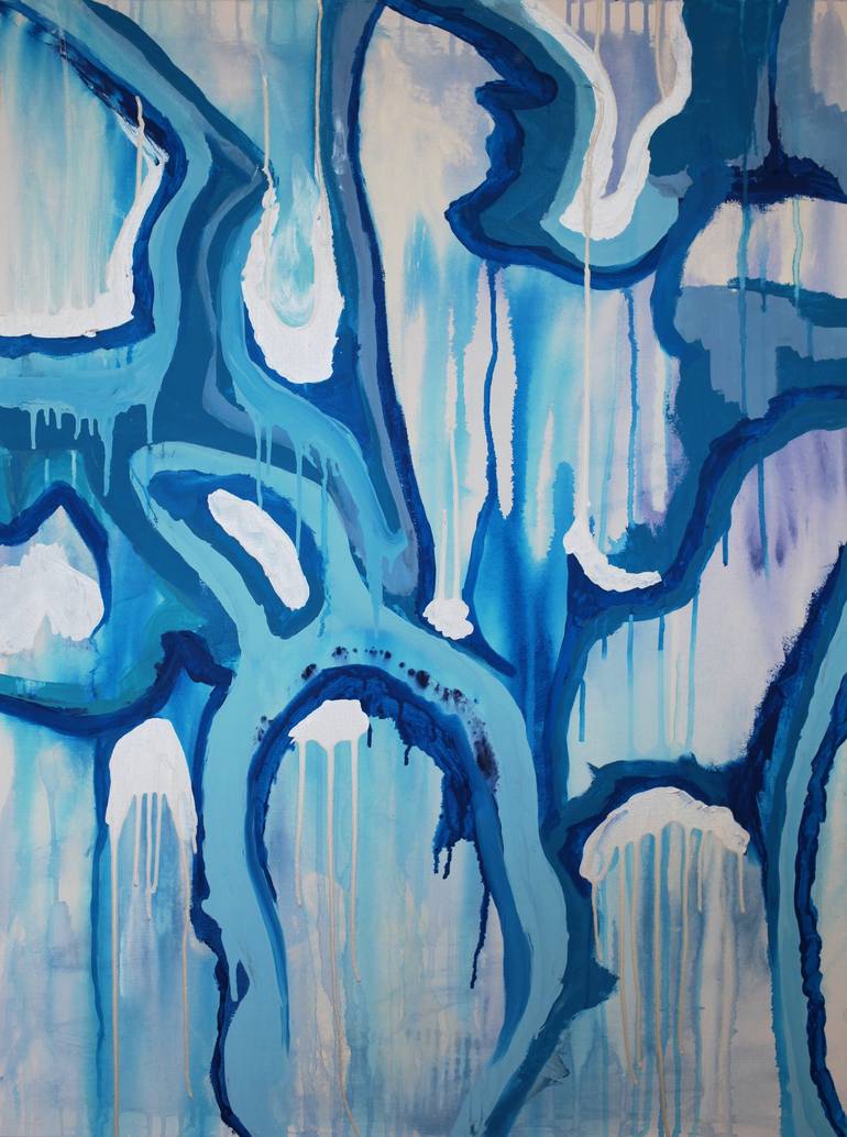 Original Abstract Water Painting by Veronica Formos