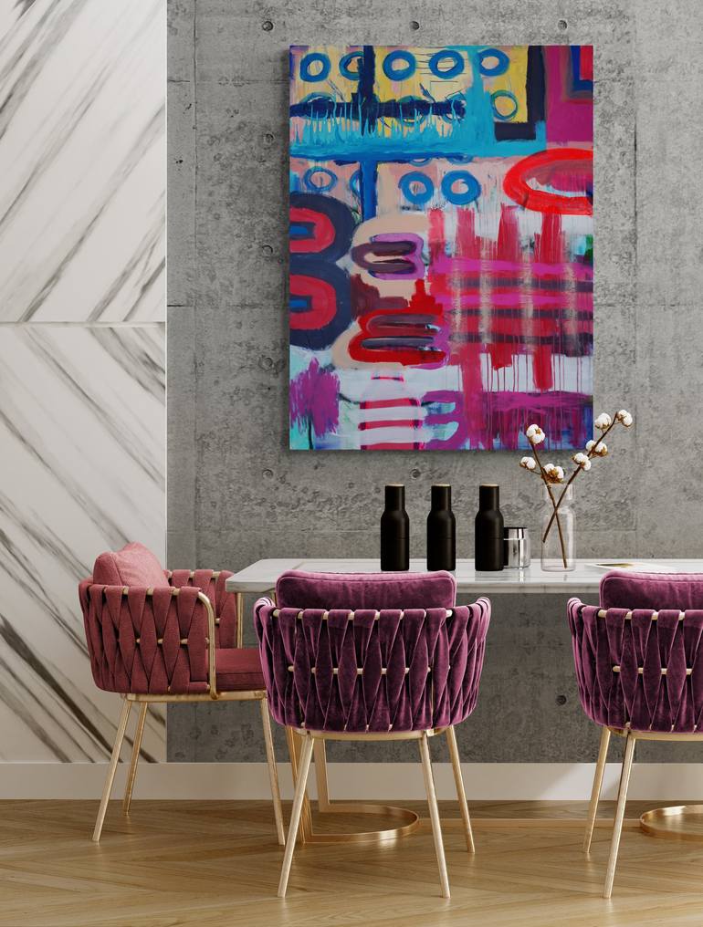 Original Street Art Abstract Painting by Veronica Formos