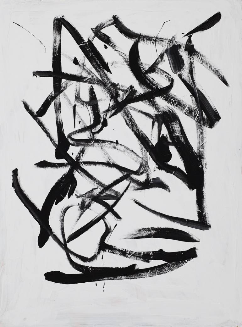 Original Abstract Expressionism Abstract Painting by Veronica Formos