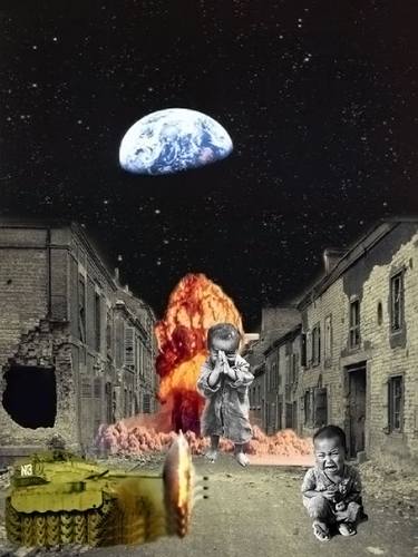 Original Abstract Political Collage by Veronica Formos