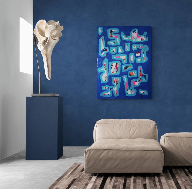 Original Abstract Cities Painting by Veronica Formos