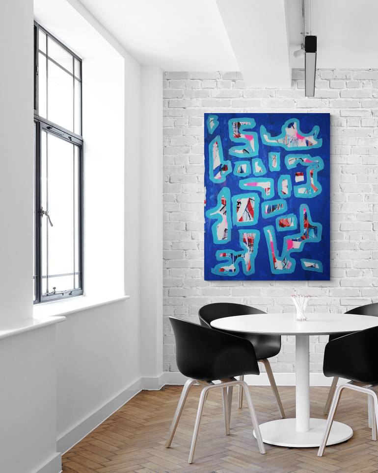 Original Abstract Cities Painting by Veronica Formos