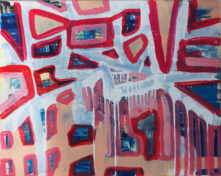 Original Street Art Abstract Painting by Veronica Formos