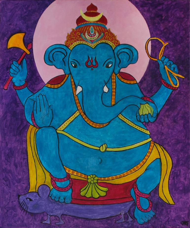 hindu elephant art
