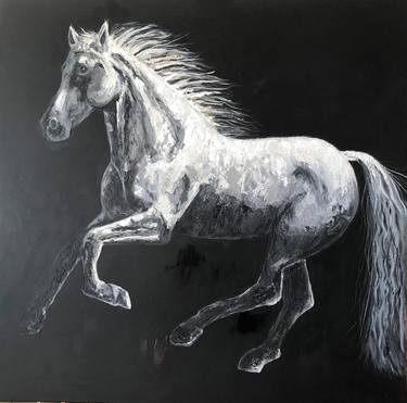 Original Abstract Expressionism Horse Paintings by Julie Roberts