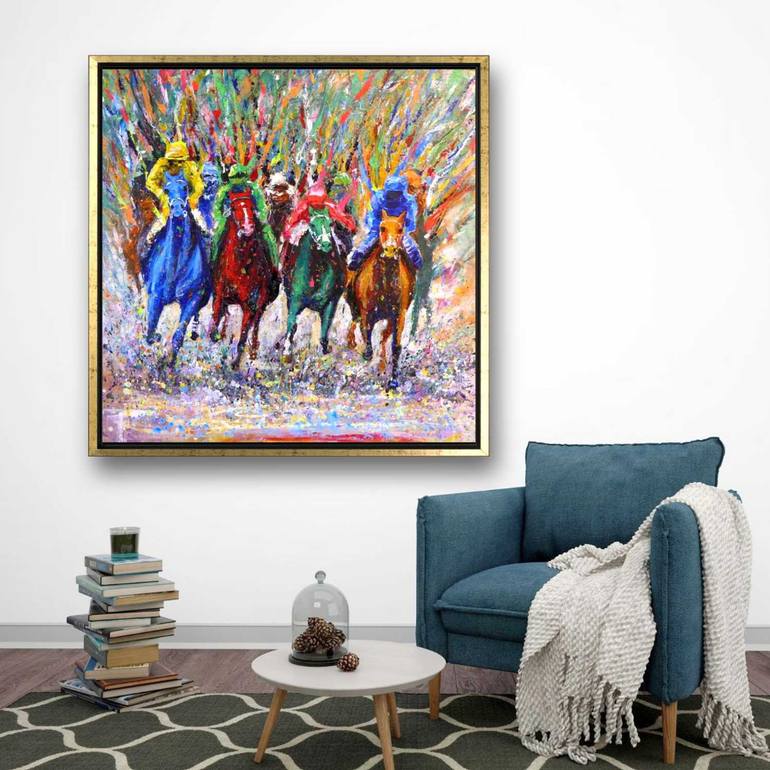 Original Expressionism Horse Painting by Ion Sheremet