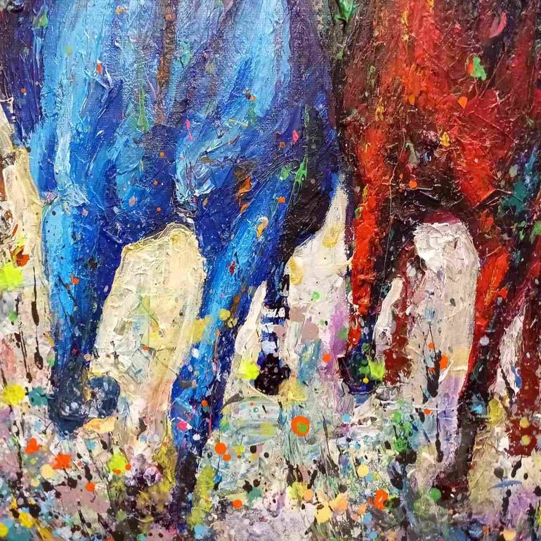 Original Expressionism Horse Painting by Ion Sheremet