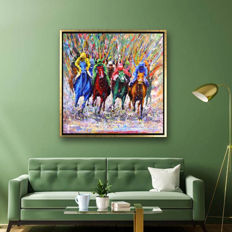 Original Expressionism Horse Painting by Ion Sheremet